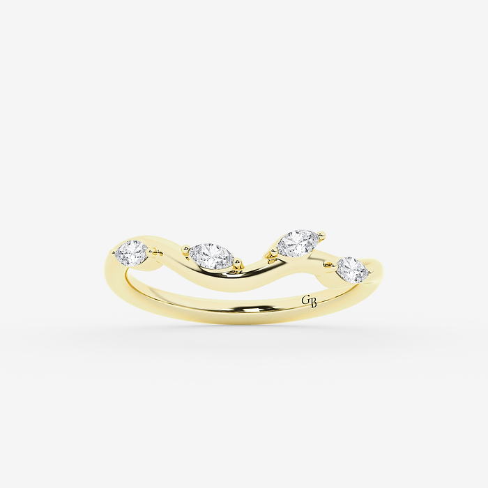 1/5 ctw Marquise Lab Grown Diamond Wedding Band